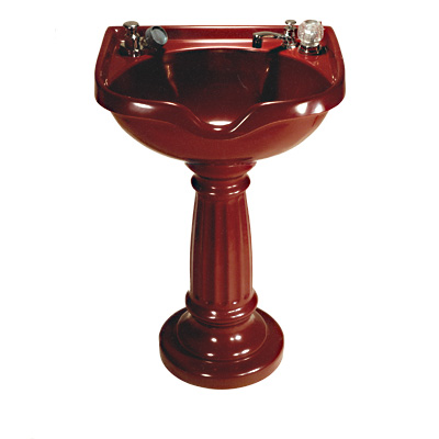 #300-550 Pedestal Shampoo Bwol made of cultured marble. The pedestal on this bowl is not structural, it is only for decorative purposes. The bowl must still be mounted to a vertical surface. Vacuum breaker ordered separately