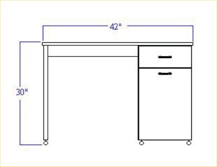 Collins QSE 3344-42 Cameo manicure Table